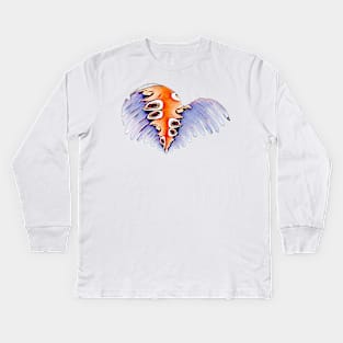 Wings of change spotted blue Kids Long Sleeve T-Shirt